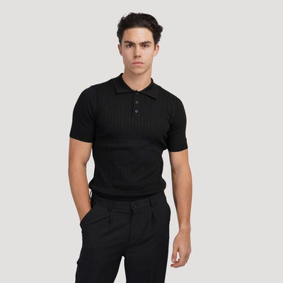 Gimcheon – Elegant Strikket Poloshirt til Mænd