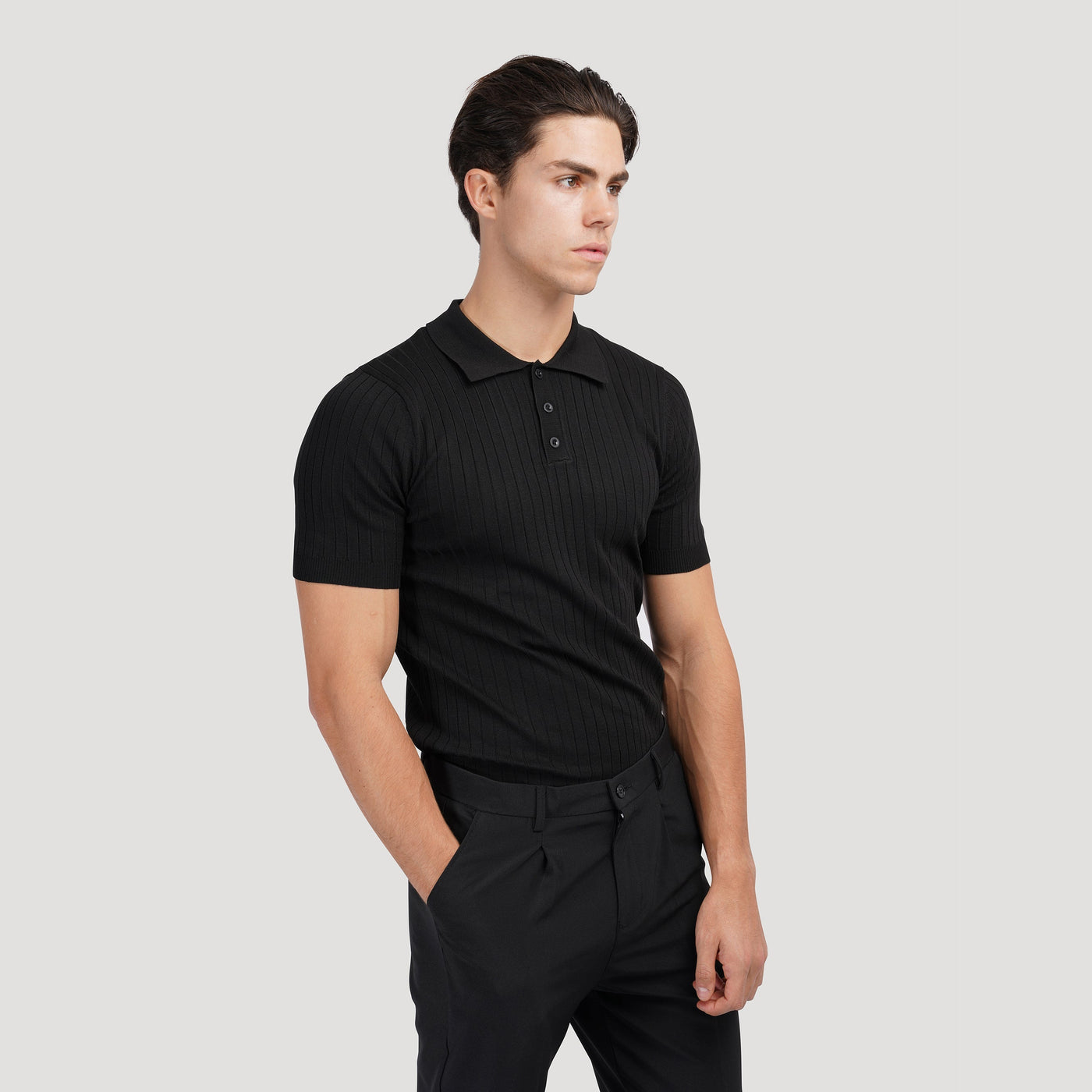 Gimcheon – Elegant Strikket Poloshirt til Mænd